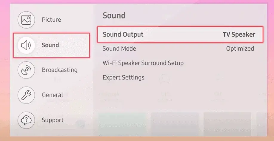 Select Sound and Sound Output