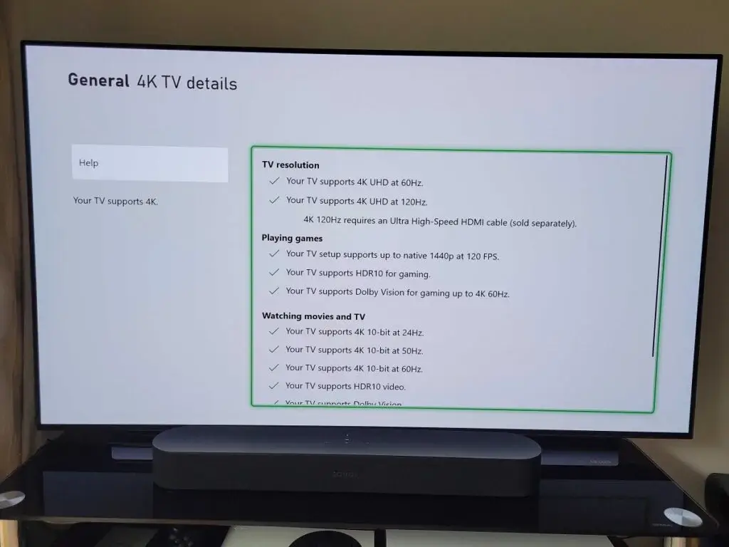 Check your TV if it supports Dolby Vision or not