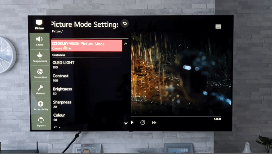 Click DOLBY VISION Picture Mode