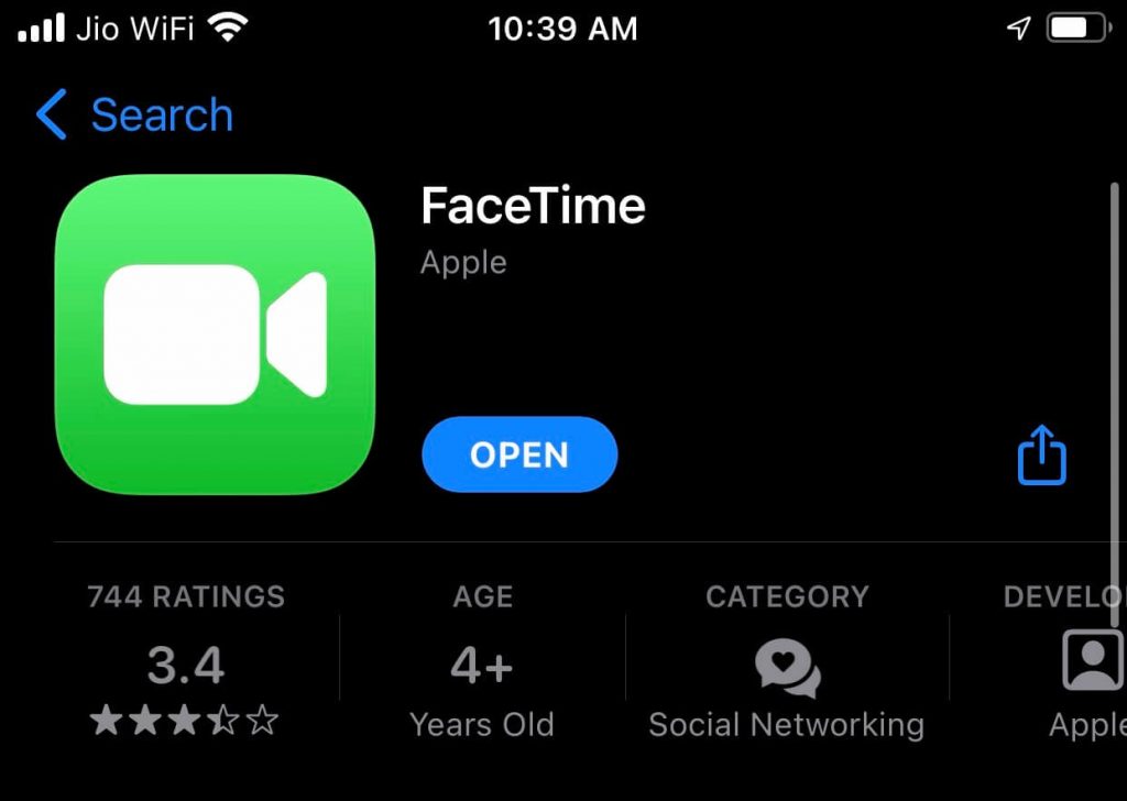 FaceTime app on App Store