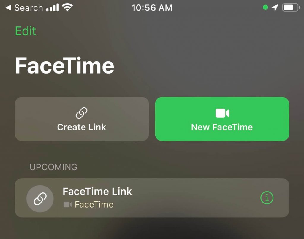 Select New FaceTime