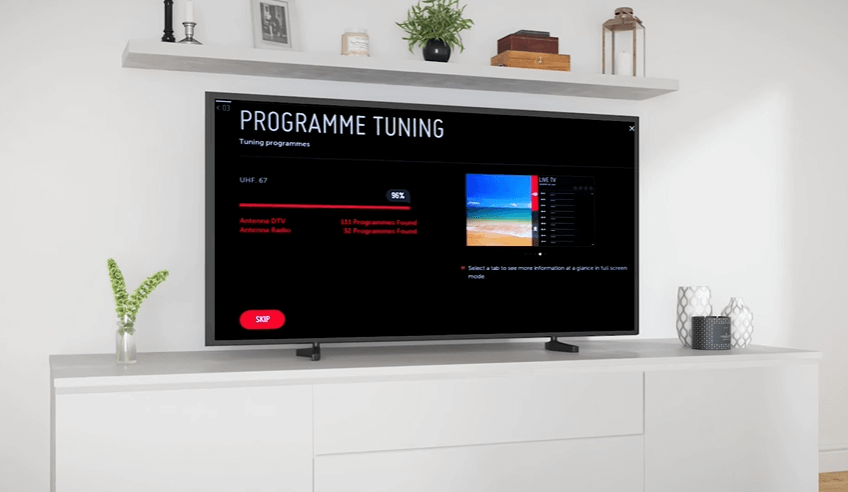 Tuning channels on LG TV for Freeview