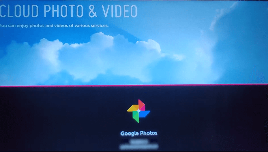 Sign in to your Google Account to get Google Photos on LG TV