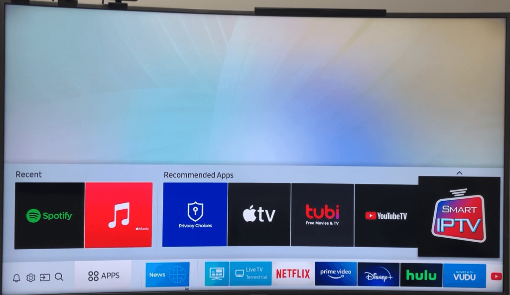 Open the app on your Samsung TV