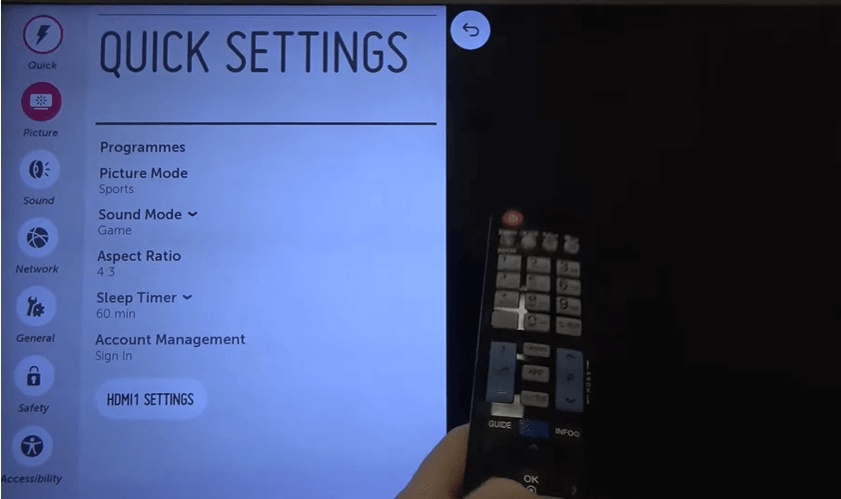 Navigate to Quick Settings