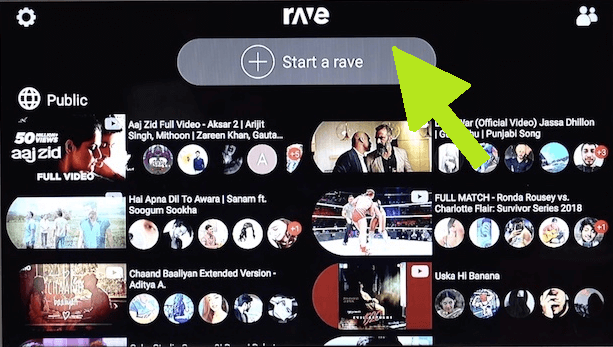 Click on Start a Rave option to watch Netflix Party on Smart TV. 