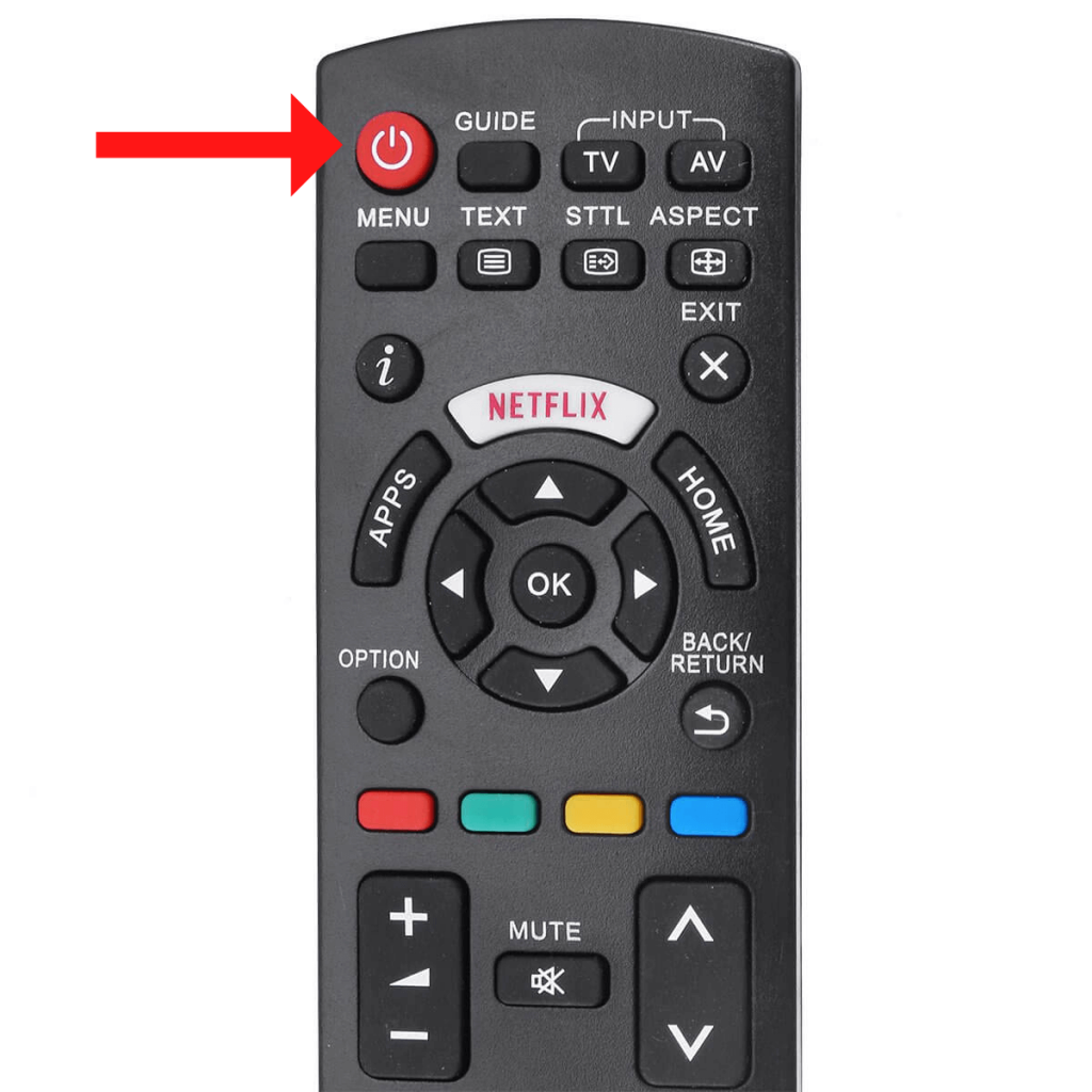 Press Power button for Panasonic TV remote codes