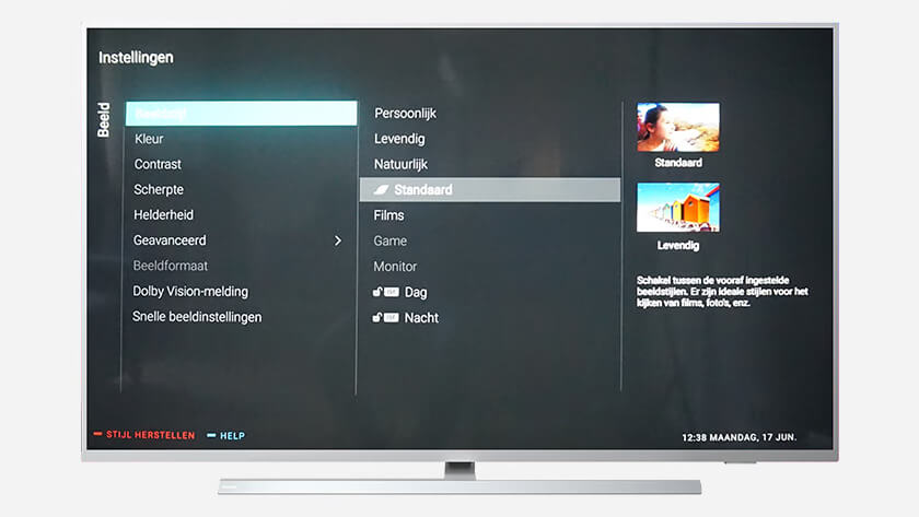 Select Game to enable Game mode on Philips TV