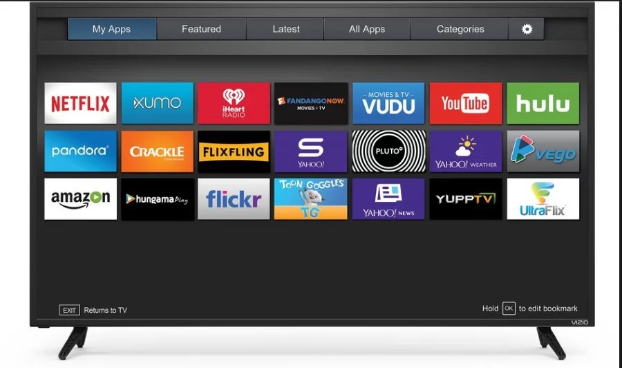 Featured apps on Vizio TV