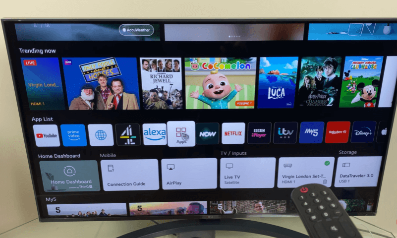 Navigate to Apps on your LG TV