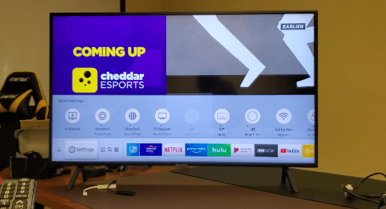 Go to Settings on Samsung TV