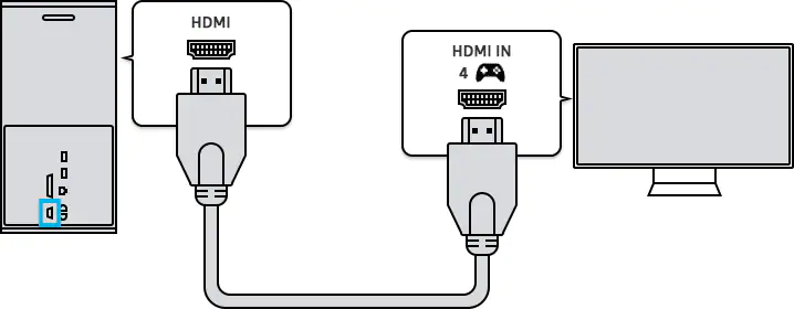 Connect Xbox and Samsung TV with HDMI cable