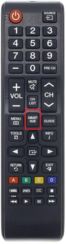 Press the Smart Hub button on your Samsung TV