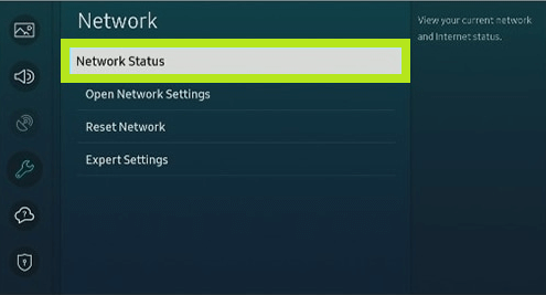 Click on Network Status. 