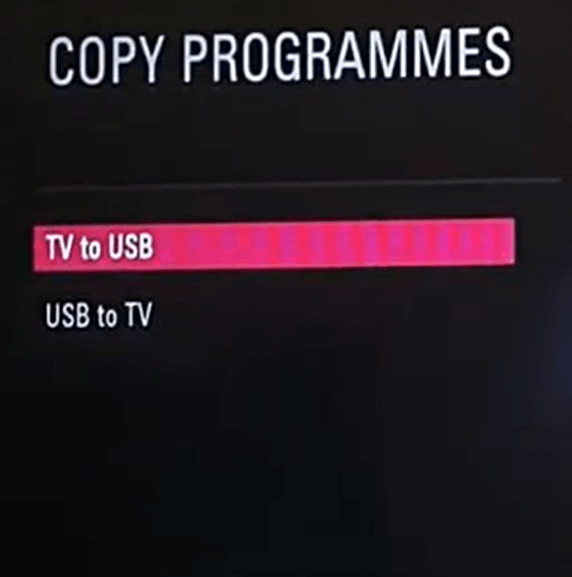 Copy Programs form TV to USB to get Freesat on LG TV. 