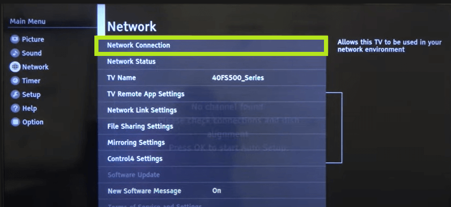Network connection 