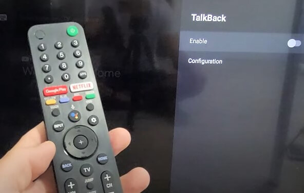 Toggle Enable option Off on Sony TV