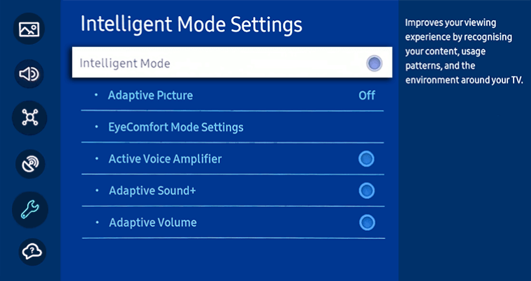 Choose any Intelligent Mode settings