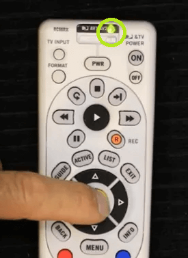 Light flashes on the remote. 