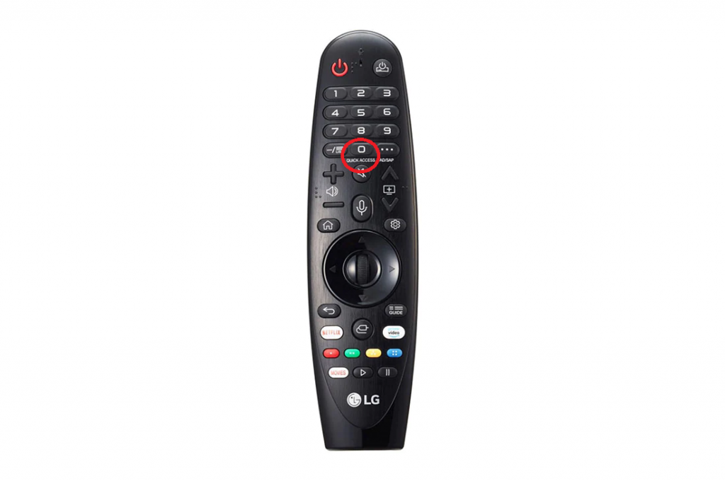O button on the remote