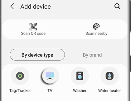 Tap TV under By device type tab
