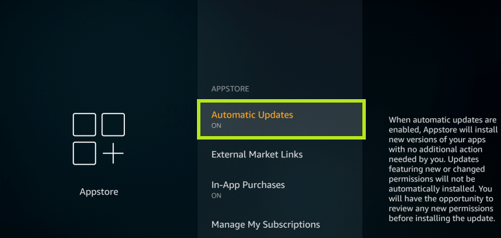 Turn on Automatic update on your Fire TV. 