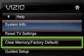 Highlight the Clear Memory(Factory Default) option
