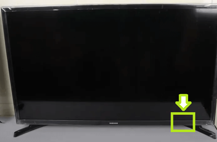 Power Button present at the right side of Samsung Smart TV. 