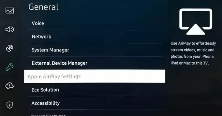 Click Apple AirPlay Settings
