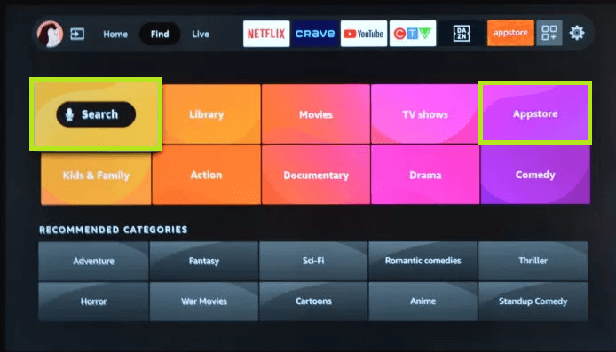 Download Apps on Fire TV Using Appstore