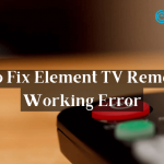 Element TV remote not working