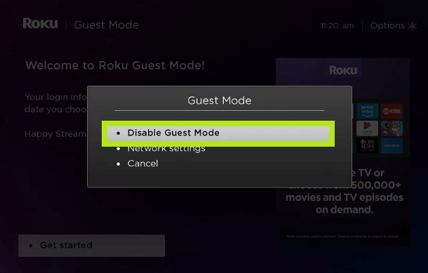 Disable it on Roku Device. 