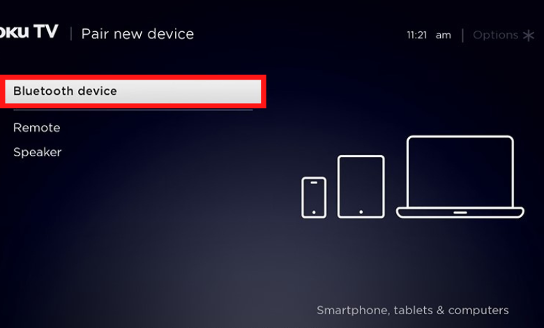 Select Bluetooth device option