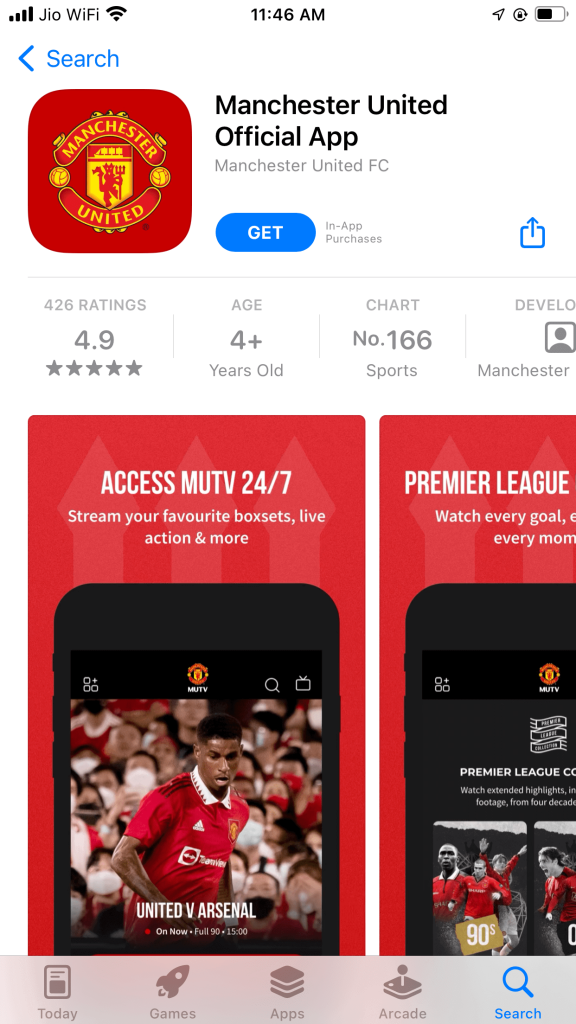 Install  Manchester United Official App