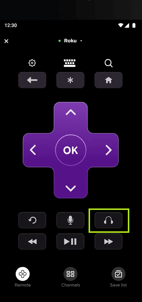 Enable Private Listening on Roku TV