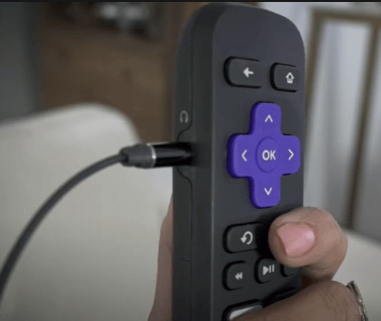 Use Roku TV remote to experience Private Listening. 