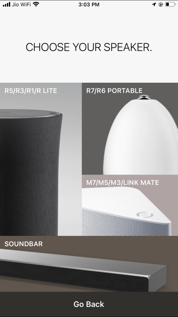Choose your speaker for Multiroom