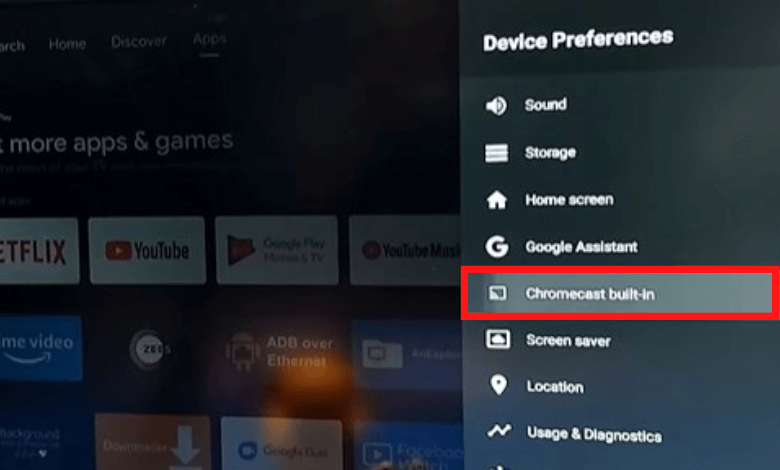 Select Chromecast built-in