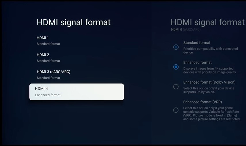 Click HDMI 4 option