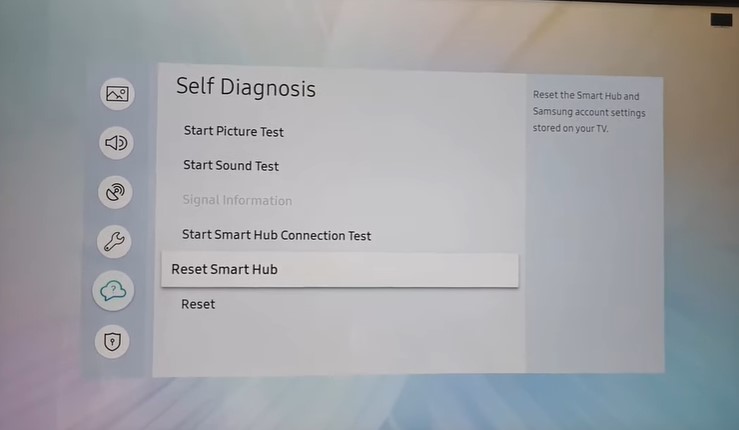 Click Reset Smart Hub