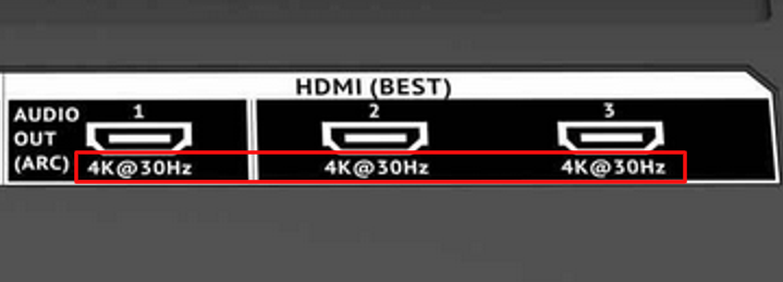Sceptre TV 4K HDMI ports
