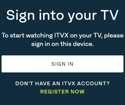 Activation steps of ITV Hub