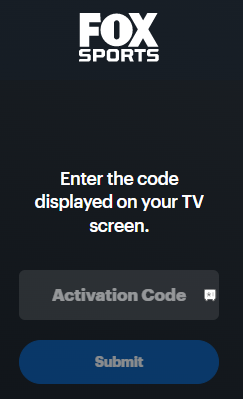 Enter the activation code and watch FOX Sports on your Samsung Smart TV