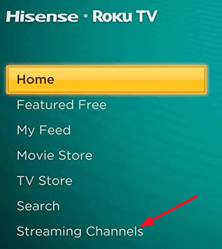 Select Streaming Channels on Hisense Roku TV