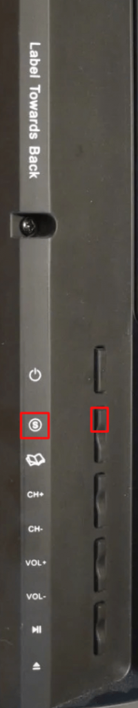 Press the S button to change input on Sceptre TV