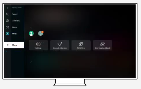 Samsung TV Home screen