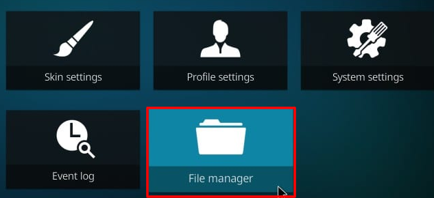 Select File manager option