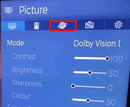 Click on the Network tab to connect WiFi to your Toshiba TV
