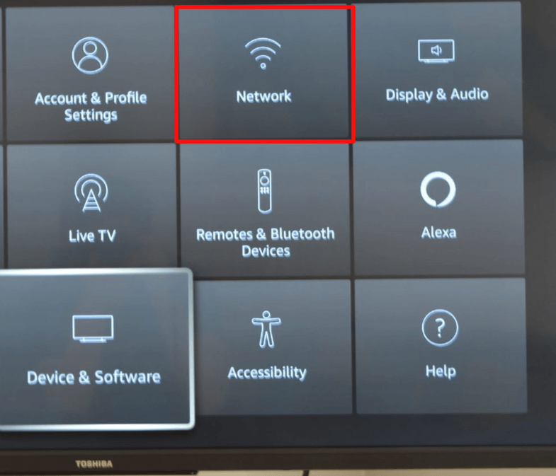 Steps to connect Toshiba Fire TV to WiFi 