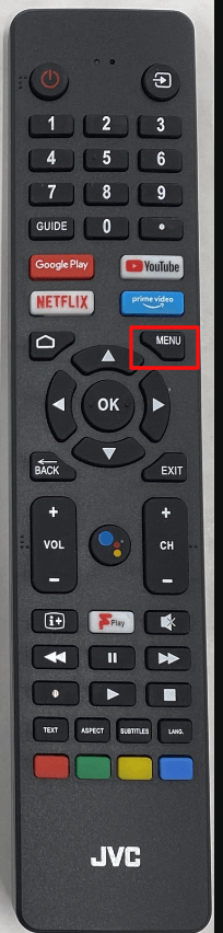 Press Menu button to connect WiFi to your JVC TV